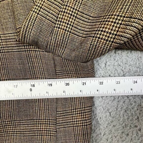 LAUREN RALPH LAUREN MENS BLAZER SIZE 42L DARK TAN/BEIGE BLACK STRIPE - Picture 8 of 9